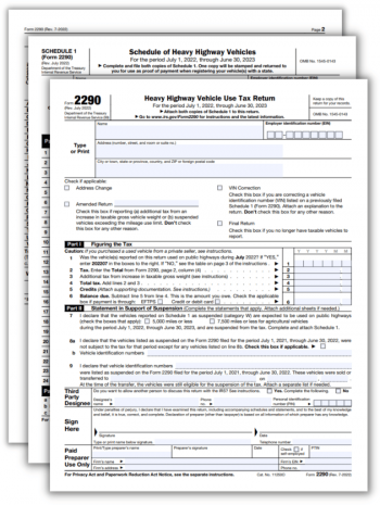 IRS Form 2290 Instructions For 2023 Get IRS Form 2290 2023